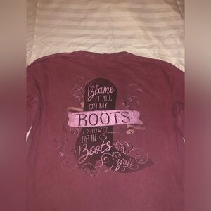 Comfort Colors women’s Burgundy Long Sleeve Tee